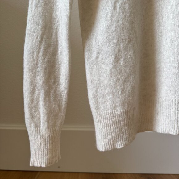 100% Cashmere Sweater Women’s Small Cream Tan Freckled Soft Classic Luxury - Picture 15 of 16